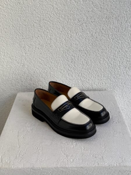 Christian Dior Boy Slip-on Black & White Loafer