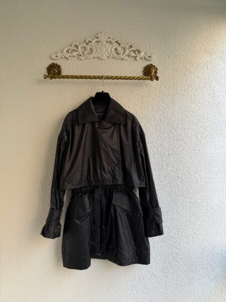 Louis Vuitton Black Belted Technical Jacket